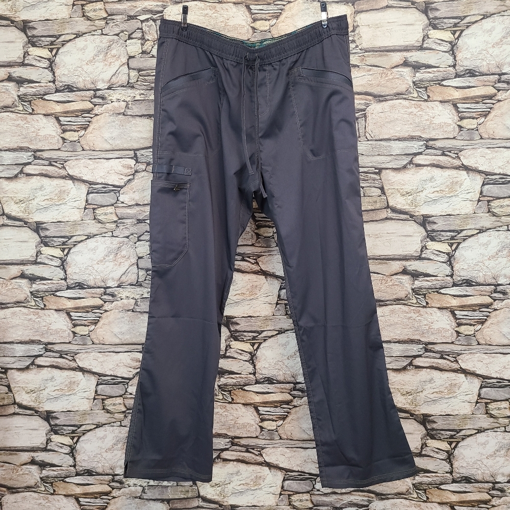 Dickies Mens Pants Size L Cargo Pocket Gray Lightweight Straight Leg Drawstring
